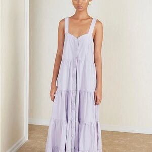 New "Magali Pascal" Tiered-Lavender Maxi Dress Size S NWOT